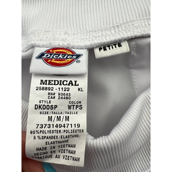 Dickies EDS Essentials Natural Rise Tapered Leg Pant Womens M White Scrub Pants - Picture 9 of 11